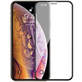 Apple iPhone XS Max 9D Siyah Ekran Koruyucu Uyumlu Kırılmaz Cam