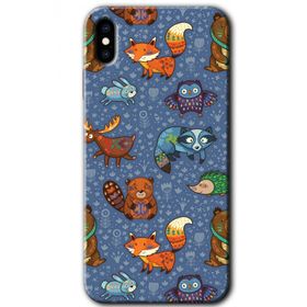 Apple iPhone XS Max Animals Funny Baskılı Uyumlu Silikon Kılıf