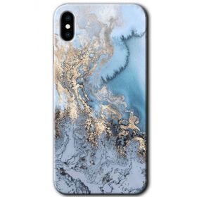 Apple iPhone XS Max Eski Mermer Baskılı Uyumlu Silikon Kılıf