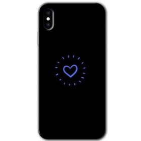 Apple iPhone XS Max Heart Strokes Baskılı Uyumlu Silikon Kılıf