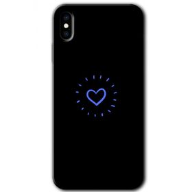 Apple iPhone XS Max Heart Strokes Baskılı Uyumlu Silikon Kılıf