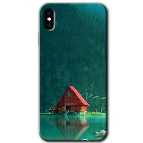 Apple iPhone XS Max House In Woods Baskılı Uyumlu Silikon Kılıf