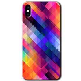 Apple iPhone XS Max Multi Oblique Baskılı Uyumlu Silikon Kılıf
