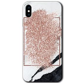 Apple iPhone XS Max Simli Mermer Baskılı Uyumlu Silikon Kılıf