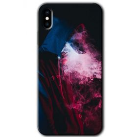Apple iPhone XS Max Smoke Man Baskılı Uyumlu Silikon Kılıf