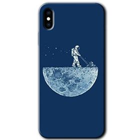 Apple iPhone XS Max Uzay İşçisi Baskılı Uyumlu Silikon Kılıf