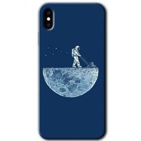 Apple iPhone XS Max Uzay İşçisi Baskılı Uyumlu Silikon Kılıf