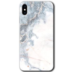 Apple iPhone XS Max White Marble Baskılı Uyumlu Silikon Kılıf