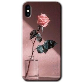 Apple iPhone XS Retro Gül Baskılı Uyumlu Silikon Kılıf
