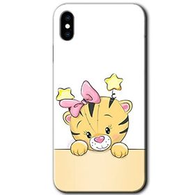 Apple iPhone XS Sevimli Kedi Baskılı Uyumlu Silikon Kılıf