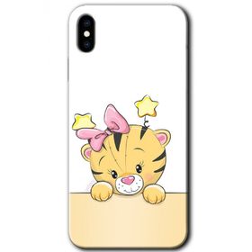 Apple iPhone XS Sevimli Kedi Baskılı Uyumlu Silikon Kılıf