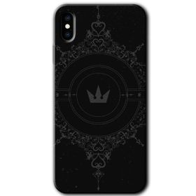 Apple iPhone XS Siyah Mandala 1 Baskılı Uyumlu Silikon Kılıf