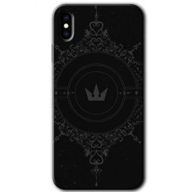 Apple iPhone XS Siyah Mandala 1 Baskılı Uyumlu Silikon Kılıf