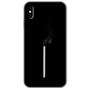 Apple iPhone XS Sönmüş Kibrit Baskılı Uyumlu Silikon Kılıf