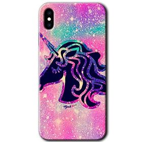 Apple iPhone XS Unicorn Kristal Baskılı Uyumlu Silikon Kılıf