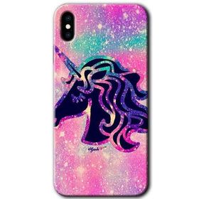 Apple iPhone XS Unicorn Kristal Baskılı Uyumlu Silikon Kılıf