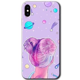 Apple iPhone XS Uzaylı Kız Baskılı Uyumlu Silikon Kılıf