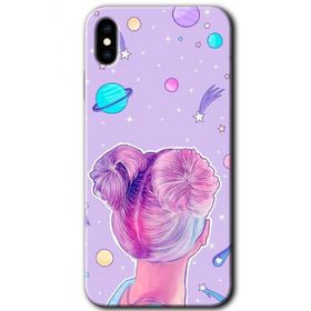 Apple iPhone XS Uzaylı Kız Baskılı Uyumlu Silikon Kılıf