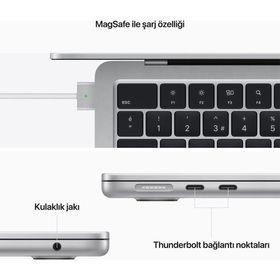 Apple MacBook Air MC7V4TU/A M2 16GB RAM 256GB SSD macOS 13 inç Gümüş Laptop - Notebook