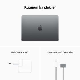 Apple MacBook Air Z15SM2JT16256 M2 8CPU 8GPU 16GB RAM 256GB SSD macOS 13.6 inç Uzay Grisi Laptop - Notebook