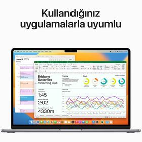 Apple MacBook Air Z18L000KY M2 8 Core CPU 10 Core GPU 16GB RAM 256GB SSD macOS 15 inç Uzay Grisi Laptop - Notebook