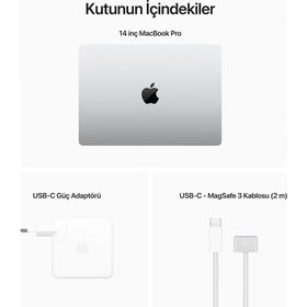 Apple MacBook Pro MPHK3TU/A M2 12C CPU 30C GPU 32GB RAM 1TB SSD macOS 14 inç Gümüş Laptop - Notebook