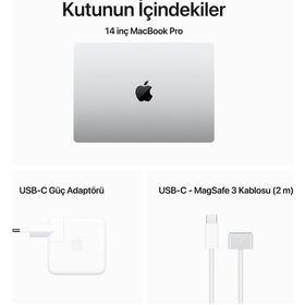Apple MacBook Pro MR7J3TU/A M3 8CPU 10GPU 8GB RAM 512GB SSD macOS 14 inç Gümüş Laptop - Notebook
