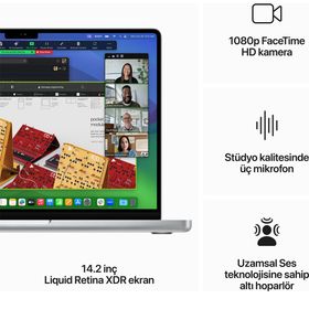 Apple MacBook Pro MR7J3TU/A M3 8CPU 10GPU 8GB RAM 512GB SSD macOS 14 inç Gümüş Laptop - Notebook