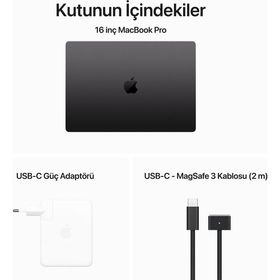 Apple MacBook Pro MRW33TU/A M3 Max 14CPU 30GPU 36GB RAM 1TB SSD macOS 16 inç Uzay Siyahı Laptop - Notebook