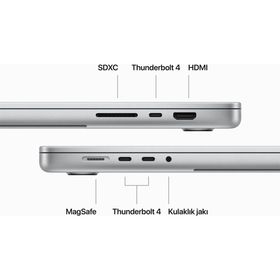 Apple MacBook Pro MRW43TU/A M3 Pro 12CPU 18GPU 18GB RAM 512GB SSD macOS 16 inç Gümüş Laptop - Notebook