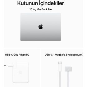 Apple MacBook Pro MRW43TU/A M3 Pro 12CPU 18GPU 18GB RAM 512GB SSD macOS 16 inç Gümüş Laptop - Notebook