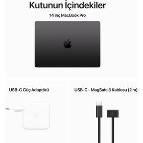 Apple MacBook Pro MRX33TU/A M3 Pro 11CPU 14GPU 18GB RAM 512GB SSD macOS 14 inç Uzay Siyahı Laptop - Notebook