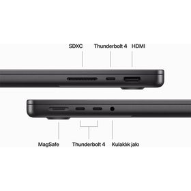 Apple MacBook Pro MRX33TU/A M3 Pro 11CPU 14GPU 18GB RAM 512GB SSD macOS 14 inç Uzay Siyahı Laptop - Notebook