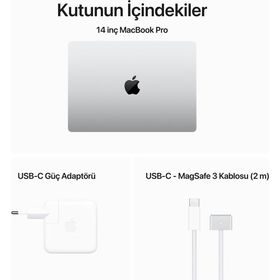 Apple MacBook Pro Z01M000011 M3 8CPU 10GPU 16GB RAM 512GB SSD 14 inç Gümüş Laptop - Notebook Yenilenmiş
