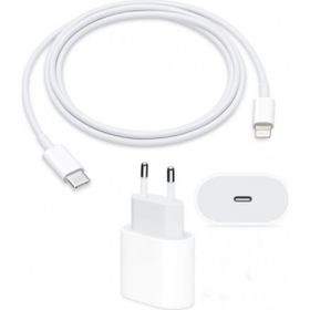 Apple MHJE3TU-A + MQGJ2ZM-A iPhone USB-C 20 W Hızlı Şarj Aleti Seti