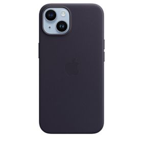 Apple Mpp63Zm/A iPhone 14 Uyumlu Magsafe Özellikli Deri Kılıf Mürekkep Moru Telefon Kılıfı