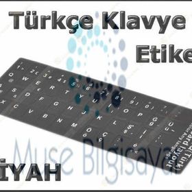 Apple Siyah Q Türkçe Klavye Sticker