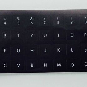 Apple Siyah Q Türkçe Klavye Sticker