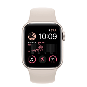 Apple Watch SE 2022 44 mm Yıldız Işığı Alüminyum Kasa Akıllı Saat