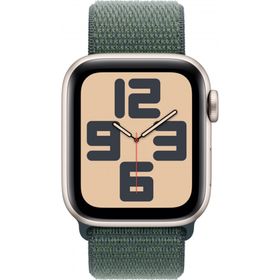 Apple Watch SE 2024 GPS + Cellular 44 mm Yıldız Işığı Alüminyum Kasa Göl Yeşili Spor Loop Akıllı Saat