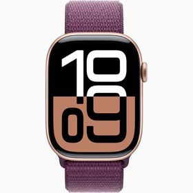 Apple Watch Series 10 GPS 42 mm Rose Altın Alüminyum Kasa Kırmızı Erik Spor Loop Kordon Akıllı Saat