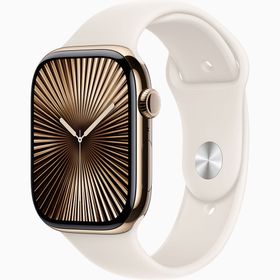 Apple Watch Series 10 GPS + Cellular 46 mm Altın Titanyum Kasa Yıldız Işığı Spor Kordon Akıllı Saat