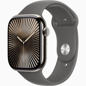 Apple Watch Series 10 GPS + Cellular 46 mm Natürel Titanyum Kasa Taş Grisi Spor Kordon Akıllı Saat