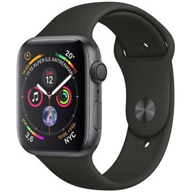 Apple Watch Series 4 44 mm Uzay Grisi Alüminyum Kasa ve Siyah Spor Kordon Akıllı Saat