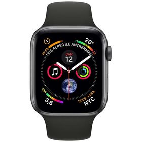 Apple Watch Series 4 44 mm Uzay Grisi Alüminyum Kasa ve Siyah Spor Kordon Akıllı Saat
