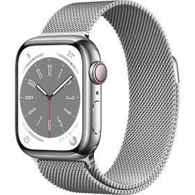 Apple Watch Series 8 Gps+Cellular 41 mm Paslanmaz Çelik Kasa Milano Loop Kordon Akıllı Saat
