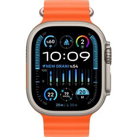 Apple Watch Ultra 2 Gps + Cellular 49 mm Titanyum Kasa Ocean Kordon Turuncu Akıllı Saat Teşhir- Outlet