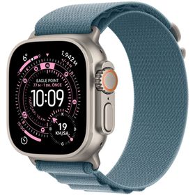 Apple Watch Ultra 3 GPS + Cellular 49 mm Natürel Titanyum Kasa Açık Mavi Alpine Loop Kordon Akıllı Saat