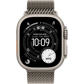 Apple Watch Ultra 3 GPS + Cellular 49 mm Natürel Titanyum Kasa Natürel Titanyum Milano Loop Kordon Akıllı Saat