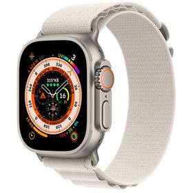 Apple Watch Ultra GPS + Cellular 49 mm Yıldız Işığı Alpine Loop Titanyum Kasa Akıllı Saat